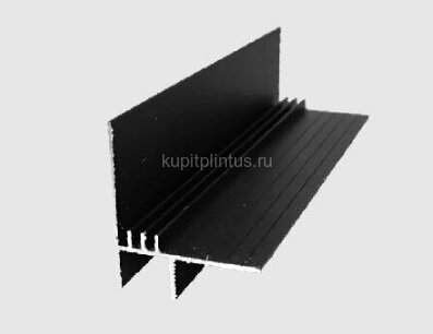 Заказать Алюминиевый плинтус  Евротрим 7284.05 черный анодированный 2 м (парящий потолок) 