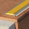 Заказать Профиль алюминиевый с противоскользящей резиновой вставкой (плоская накладка) Евроступень АН 42 желтый 2,5 м 