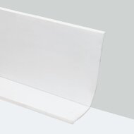 Гибкий плинтус напольный 65 мм ПГ65 белый без клея бухта 12,5м