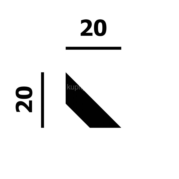 Заказать Молдинг Перфект Плюс P201 белый ударопрочный полимер 20х20х2000 мм 