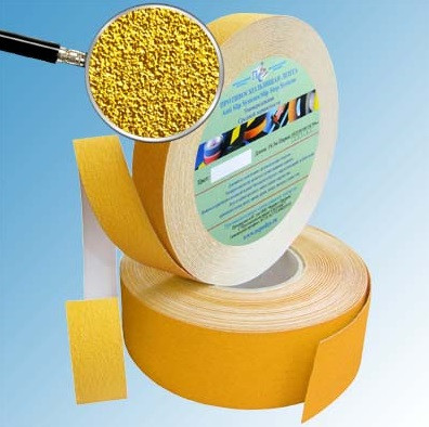 Заказать Лента абразивная цветная противоскользящая самоклеящаяся SlipStop Systems 50 мм стандартная зернистость Желтая ролик 18,3 м 