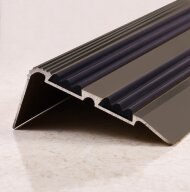 Угловой порог с двумя резиновыми вставками ПО-68х30 бронза матовая 2,7 м Угловой порог с двумя резиновыми вставками ПО-68х30 бронза матовая 2,7 м