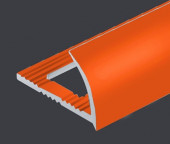 C-образный алюминиевый профиль для плитки 8 мм PV16-28 оранжевый Ral 2004 2,7 м