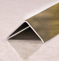 Уголок отделочный алюминиевый ПН-15х15 Бронза светлая глянцевая браш 2,7 м Уголок отделочный алюминиевый ПН-15х15 Бронза светлая глянцевая браш 2,7 м