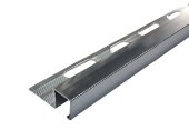 Профиль П-образный ПО-П12х12 Серебро глянцевое Браш 2,7 м
