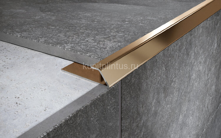 Заказать Наружний профиль для плитки нержавеющая сталь 8 мм FPG 8 GP золото полированное 2,7 м Заказать Наружний профиль для плитки нержавеющая сталь 8 мм FPG 8 GP золото полированное 2,7 м