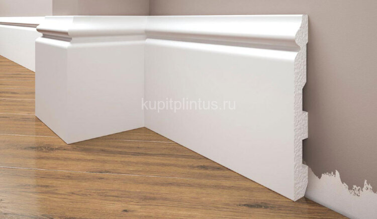 Заказать Плинтус напольный под покраску Cezar Elegance LPC-24 101-белый 2,44м 