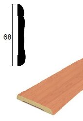 Наличник фигурный ПВХ Lemal 22068 68 мм Цвет 0020 Вишня 2,2 м