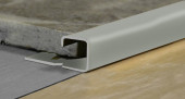 Профиль для плитки угловой внутренний С-образный 12 мм алюминий PV55-02 Серебро матовое 2,7 м