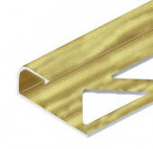 Профиль для плитки С-образный алюминий 10 мм PV14-05 Золото блестящее 2,7 м