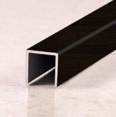 Алюминиевый П-образный профиль 10х10 мм Евротрим 0200.05 черный 2,95 м
