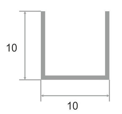 Заказать Алюминиевый П-образный профиль 10х10 мм Евротрим 0200.05 черный 2,95 м Заказать Алюминиевый П-образный профиль 10х10 мм Евротрим 0200.05 черный 2,95 м