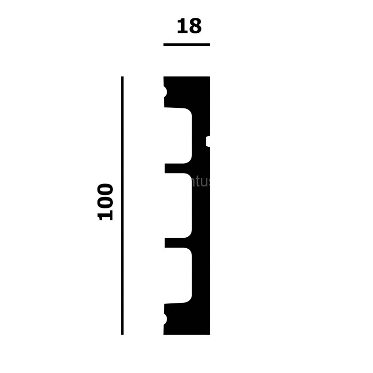 Заказать Молдинг Перфект Плюс P203 белый ударопрочный полимер 100х18х2000 мм Заказать Молдинг Перфект Плюс P203 белый ударопрочный полимер 100х18х2000 мм