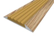Порог противоскользящий с бежевой вставкой Д15 КД Дуб золотой (декорированный) 2,7 м Порог противоскользящий с бежевой вставкой Д15 КД Дуб золотой (декорированный) 2,7 м