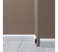 Напольный плинтус 40х12 мм Де-Багет XPS Polymer Н 12 белый из ударопрочного полимера 2м