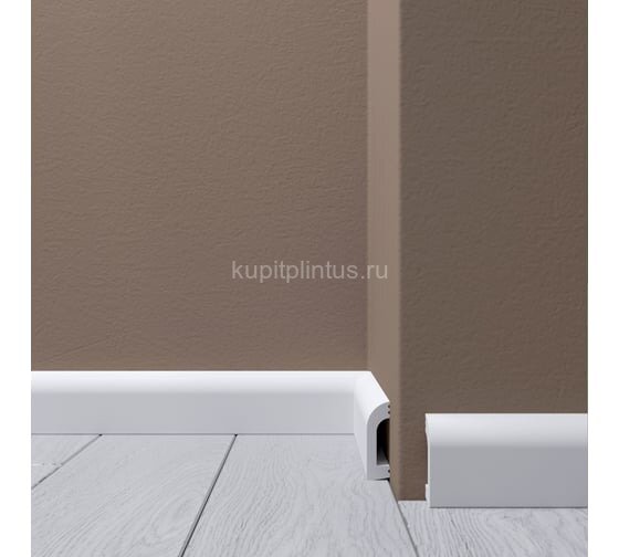 Заказать Напольный плинтус 40х12 мм Де-Багет XPS Polymer Н 12 белый из ударопрочного полимера 2м 