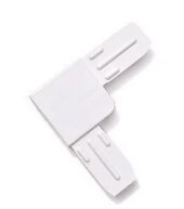 Соединительный уголок ПВХ для москитной сетки белый Соединительный уголок ПВХ для москитной сетки белый