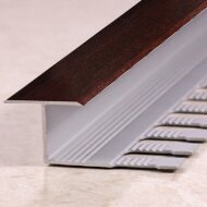 Алюминиевый профиль Т-образный 16 мм Т-16 Л Махагон 2,7 м