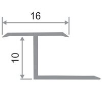 Заказать Профиль Т-образный гибкий ПЗ-10 серебро глянцевое 2,7 м Заказать Профиль Т-образный гибкий ПЗ-10 серебро глянцевое 2,7 м