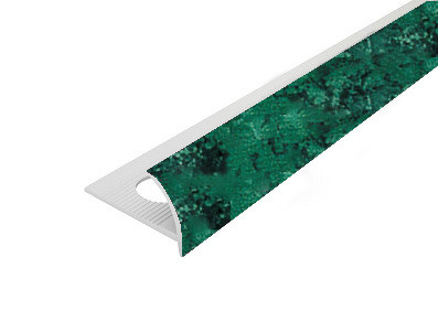 Заказать Профиль внешний ПВХ для плитки Cezar 10 мм 206 Зеленый мрамор 2,5 м 