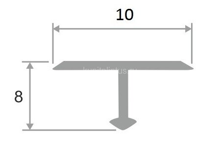 Заказать Профиль Т-образный 10 мм ЛПТ-10 латунный полированный 2,7 м Заказать Профиль Т-образный 10 мм ЛПТ-10 латунный полированный 2,7 м
