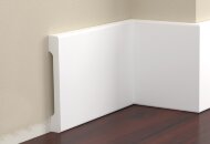 Плинтус напольный из полистирола Cezar Elegance LPC-38 белый 2,44 м