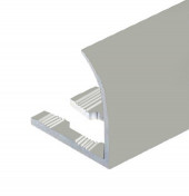 Профиль для плитки внешний гибкий С-образный алюминий 12 мм PV27-02 серебро матовое 2,7 м