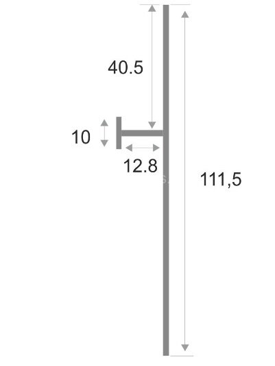 Заказать Плинтус алюминиевый 111,5 мм для гипсокартона ПЛ-141 серебро матовое 3 м 