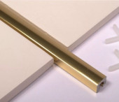 Алюминиевый П-профиль 10х10 мм Б-5 золото люкс 3 м