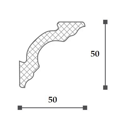 Заказать Потолочный плинтус (карниз) NMC LX-50 2 м Заказать Потолочный плинтус (карниз) NMC LX-50 2 м
