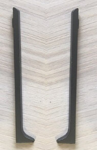 Металлическая фурнитура для плинтуса ПЛ-120 заглушки (пара кмп) черный муар