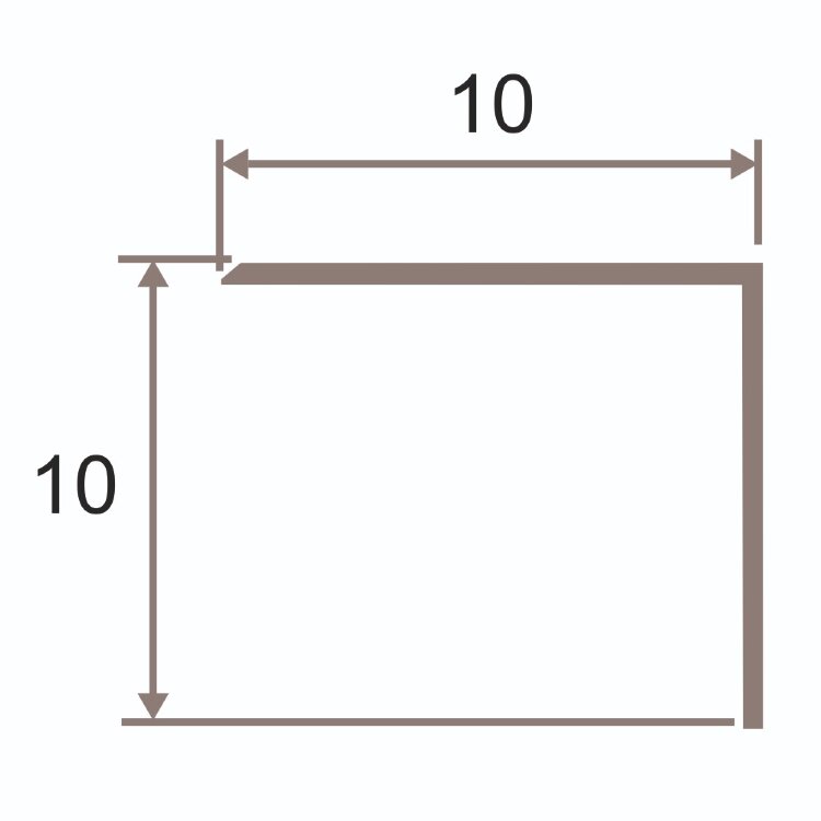 Заказать Латунный уголок равнополочный 10х10 мм ЛПН-10х10-ам античная медь 2.7 м 
