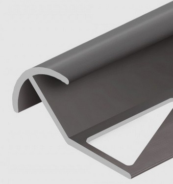 Заказать Алюминиевый профиль под плитку для наружных углов 10 мм PV70-18 черный матовый 2,7 м 