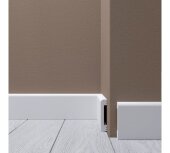 Напольный плинтус 60х12 мм Де-Багет XPS Polymer Н 8 белый из ударопрочного полимера 2м