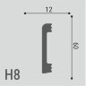 Заказать Напольный плинтус 60х12 мм Де-Багет XPS Polymer Н 8 белый из ударопрочного полимера 2м 