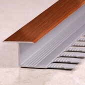 Алюминиевый профиль Т-образный 16 мм Т-16 Л Красный клен 2,7 м