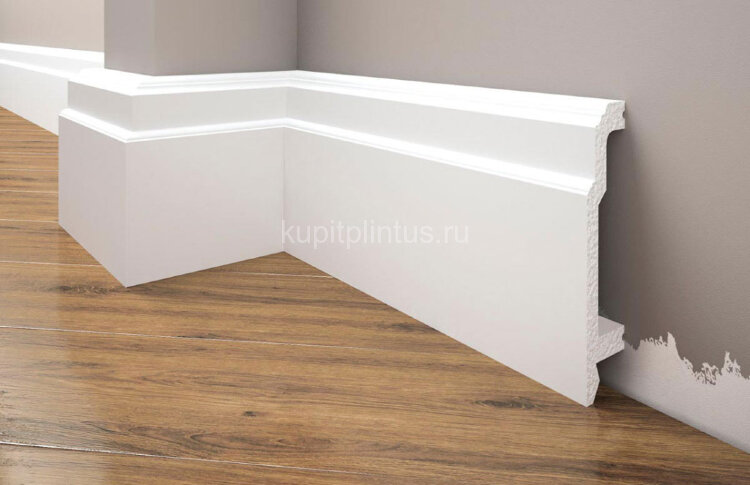 Заказать Плинтус напольный под покраску Cezar Elegance LPC-26 101-белый 2,44м 