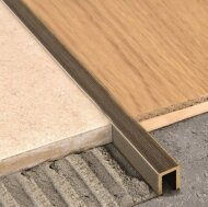 Профиль П-образный 10х10 мм ЛП-10х10 латунный старая бронза 2,7 м