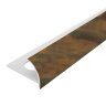 Заказать Внешний профиль ПВХ для плитки 12 мм Cezar 218 Коричневый мрамор 2,5 м 
