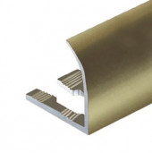 Профиль для плитки внешний гибкий С-образный алюминий 10 мм PV26-09 шампань блестящая 2,7 м