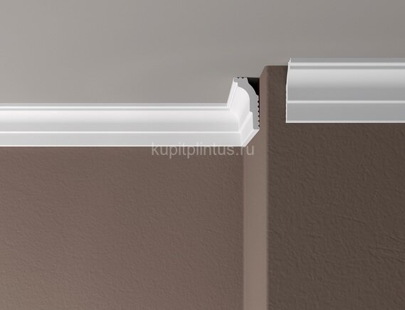 Заказать Потолочный плинтус 36х18 мм Де-Багет XPS POLYMER ПП 02 белый 2 м 