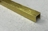 Алюминиевый П-профиль 10х10 мм Б-5 золото люкс браш 3 м