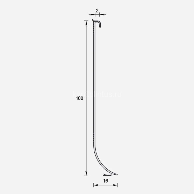 Заказать Плинтус для линолеума 16х100 мм Идеал Пл100 012 бежевый 2.2 м 