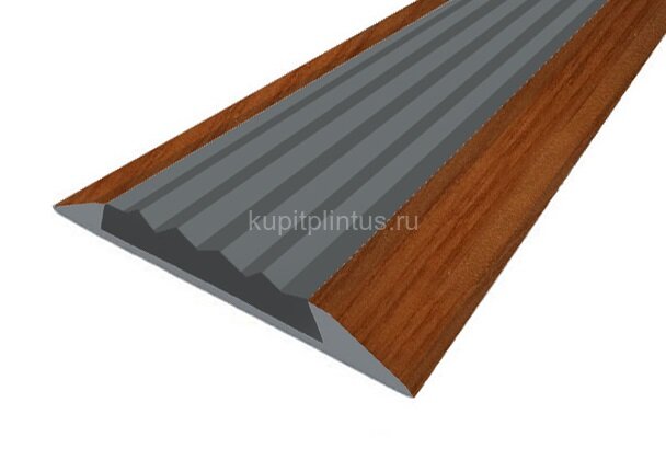 Заказать Порог противоскользящий с серой вставкой Д15 КД Вишня (декорированный) 2,7 м Заказать Порог противоскользящий с серой вставкой Д15 КД Вишня (декорированный) 2,7 м