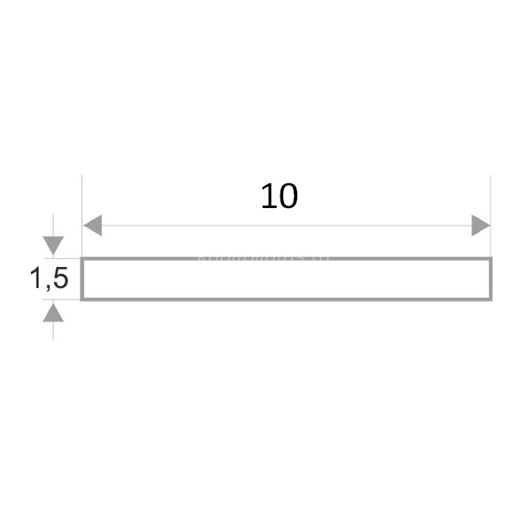 Заказать Алюминиевая полоса 10х1.5 мм ПА-10-28 черный матовый 2.7 м 