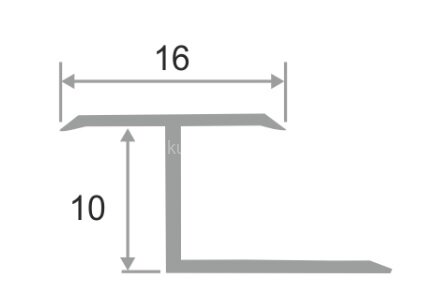 Заказать Алюминиевый профиль Т-образный 16 мм Т-16 Л Клен 2,7 м Заказать Алюминиевый профиль Т-образный 16 мм Т-16 Л Клен 2,7 м