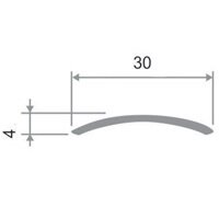Заказать Порог одноуровневый из алюминия ПО-30 серебро матовое 2,7 м Заказать Порог одноуровневый из алюминия ПО-30 серебро матовое 2,7 м