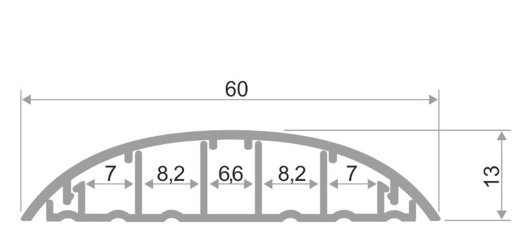 Заказать Порог из алюминия с кабель-каналом ПО-62 серебро матовое 2,7 м Заказать Порог из алюминия с кабель-каналом ПО-62 серебро матовое 2,7 м