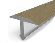 Профиль Т-образный гибкий 20 мм MP12 из ламинированного алюминия 41 Ясень 2,7 м Профиль Т-образный гибкий 20 мм MP12 из ламинированного алюминия 41 Ясень 2,7 м