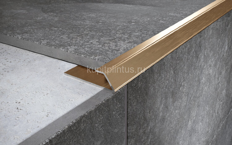 Заказать Наружний профиль для плитки нержавеющая сталь 15 мм FPG 15 GS золото сатинированное 2,7 м 